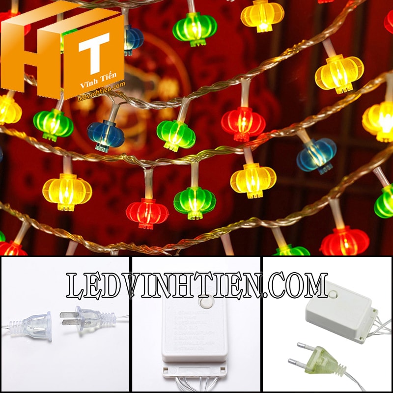 Dây led đèn lồng khía 5 mét đủ màu