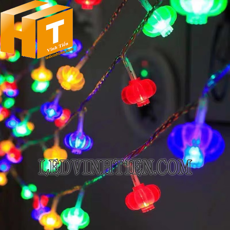 Dây led đèn lồng khía 5m 16 bóng