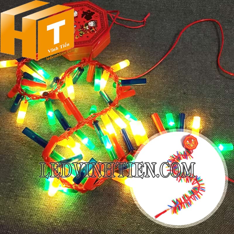 Dây đèn pháo tép led đủ màu