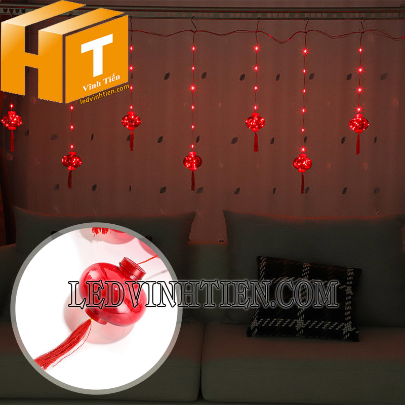 Dây đèn lồng led thả rèm siêu sáng