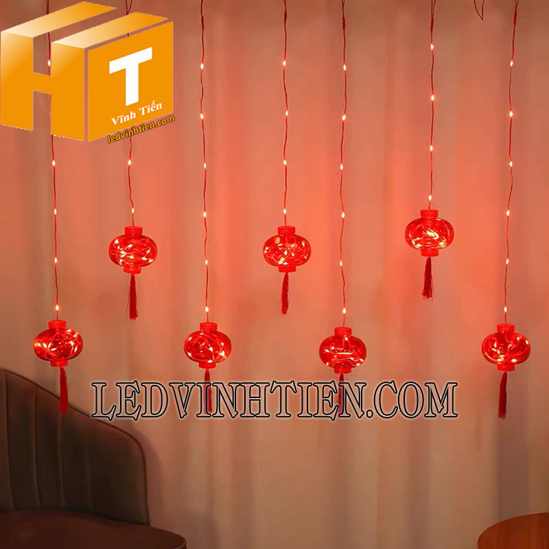 Dây led đèn lồng thả rèm cửa