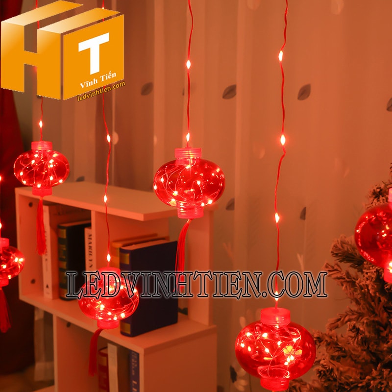 Dây led rèm đèn lồng 10 quả