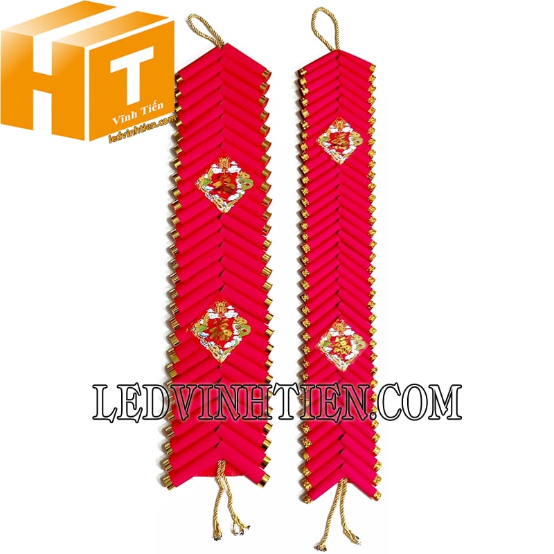 Dây treo pháo tép giả màu đỏ