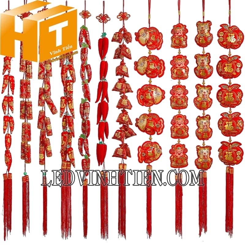 Dây lộc treo 115cm màu đỏ