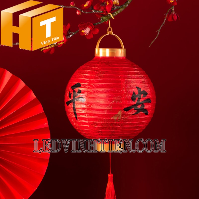 Led lồng đèn dùng pin màu đỏ