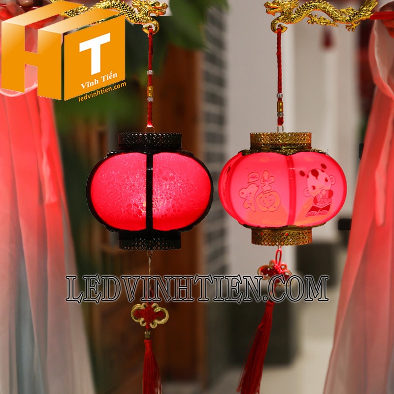 Lồng đèn led dùng pin trang trí Tết