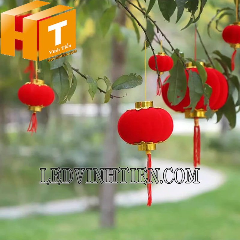 Đèn lồng bọc vải nhung