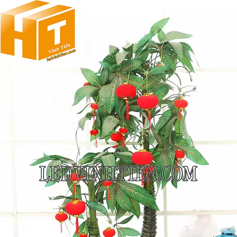 Lồng đèn bọc vải nhung màu đỏ