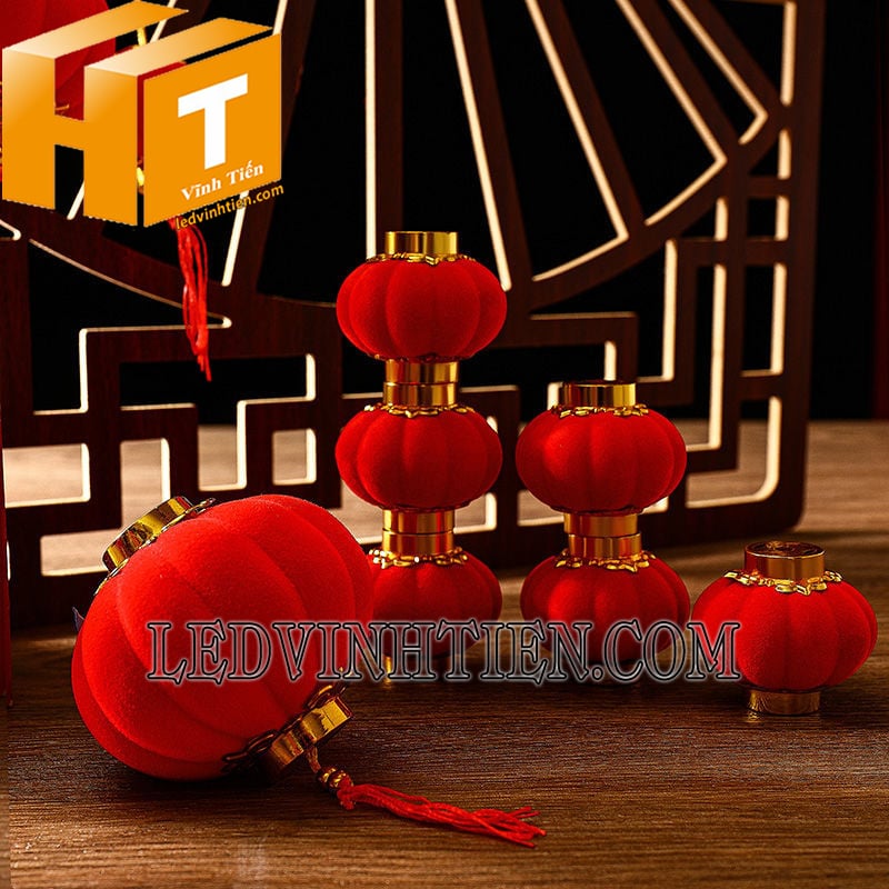 Lồng đèn bọc vải nhung