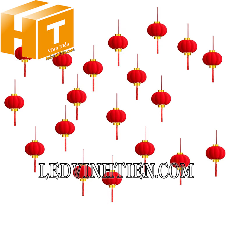 Lồng đèn nhựa bọc nhung màu đỏ loại tốt