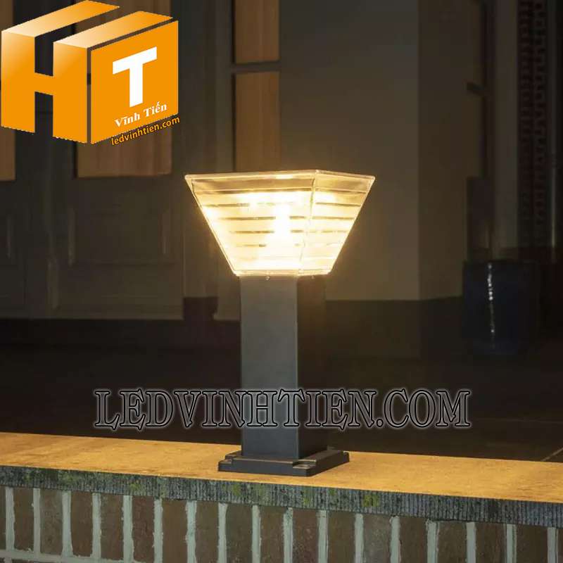 đèn trụ cổng năng lượng mặt trời 15W chiết khấu cao, bán tại Vĩnh Tiến