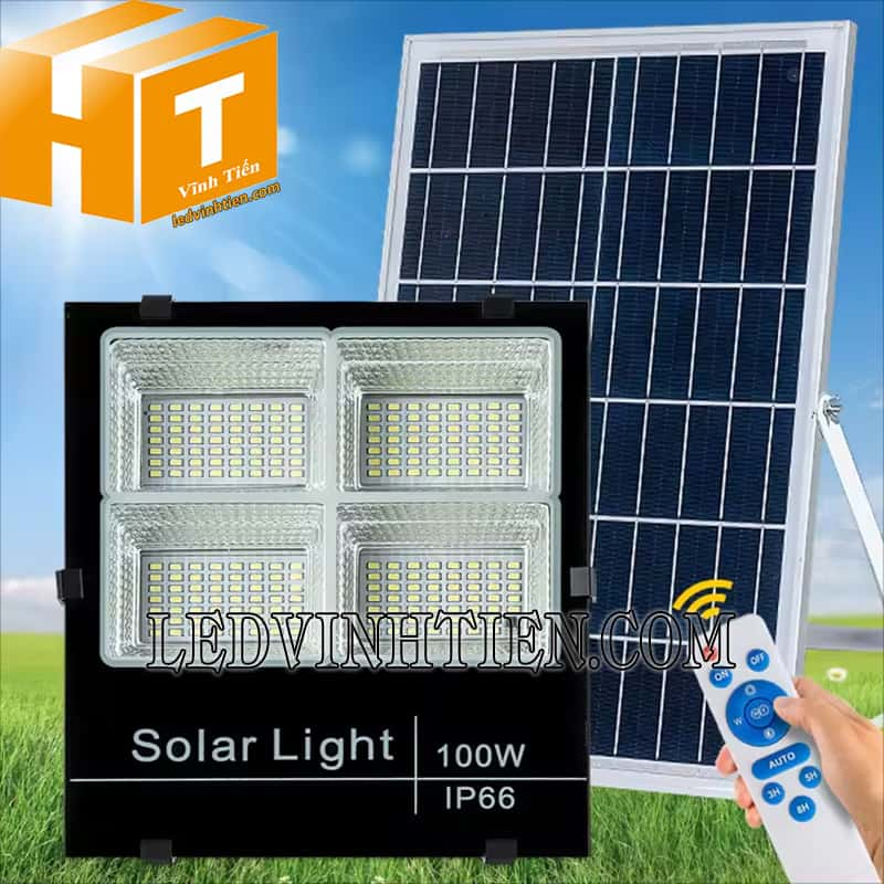 Đèn led pha 100W năng lượng mặt trời