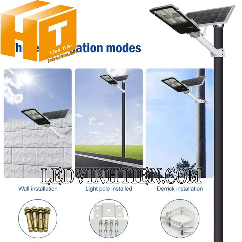 ứng dụng đèn đường bàn chải NLMT 200W