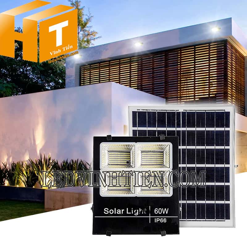 Đèn pha led năng lượng mặt trời 60W
