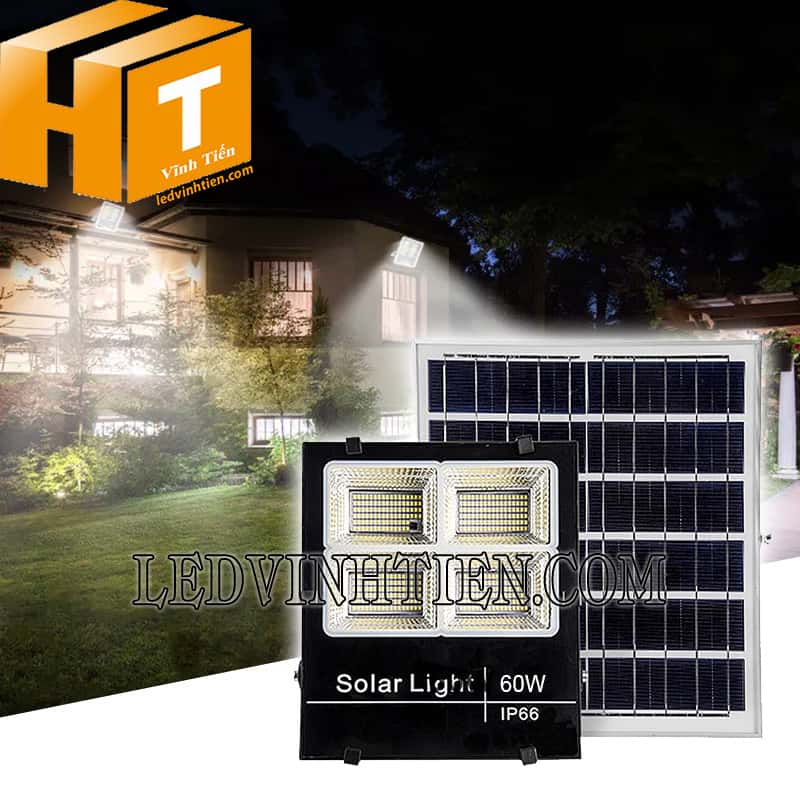 Đèn pha năng lượng mặt trời 60W giá rẻ
