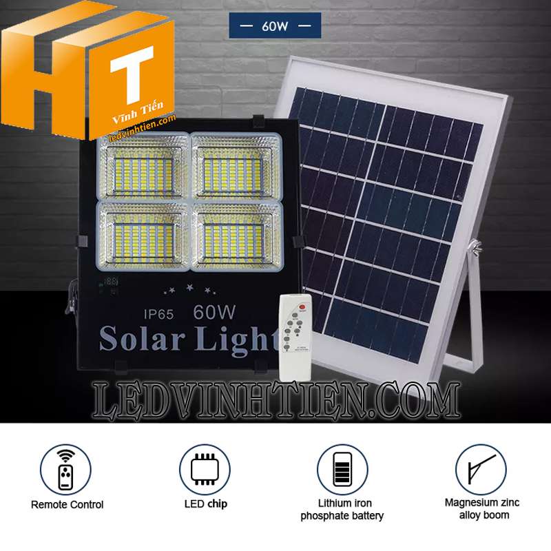 Đèn pha năng lượng mặt trời 60W