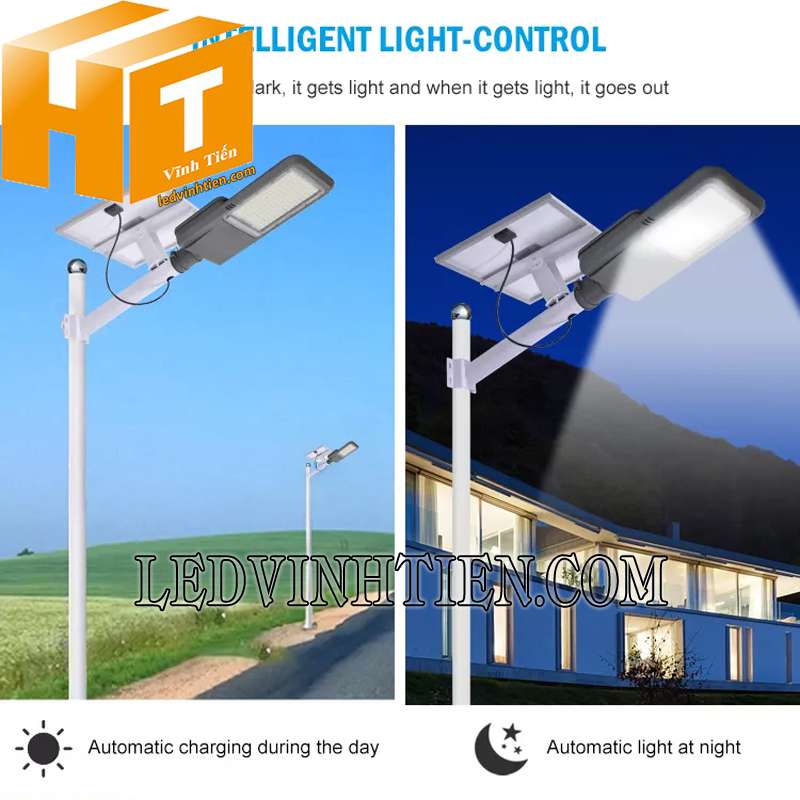 ứng dụng đèn đường NLMT 300W giá rẻ tại Vĩnh Tiến