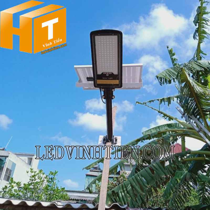 chi tiết đèn đường năng lượng mặt trời 100W Jindian hàng nhập khẩu