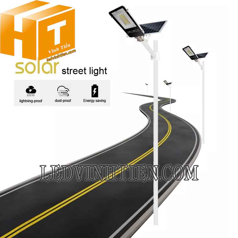 đèn đường led năng lượng mặt trời 100W chiết khấu cao, giá ưu đãi