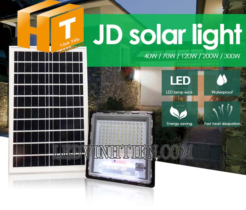 Đèn pha năng lượng mặt trời 120W Jindian