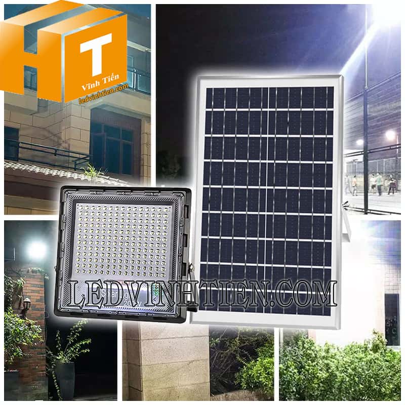 Đèn pha led 200W năng lượng mặt trời Jindian