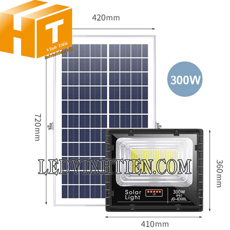 Đèn pha 300w năng lượng mặt trời giá rẻ
