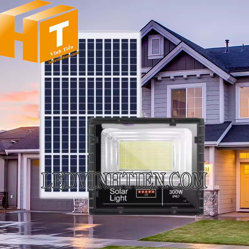 Đèn pha led năng lượng mặt trời 300W