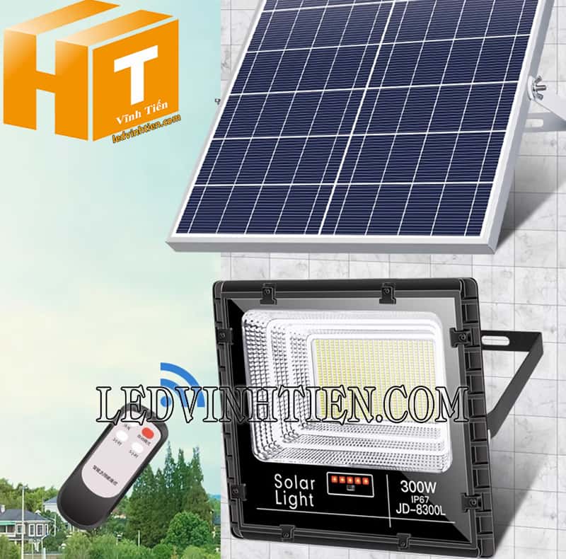 Đèn pha năng lượng mặt trời 300W Jindian chống mưa
