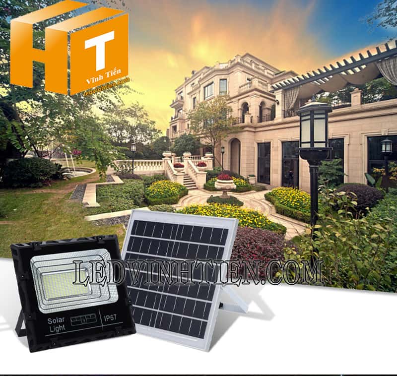 Đèn pha led năng lượng mặt trời 100W