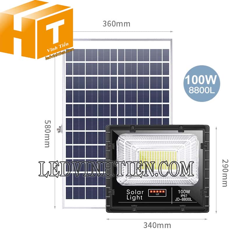 Đèn pha năng lượng mặt trời JD-8800L