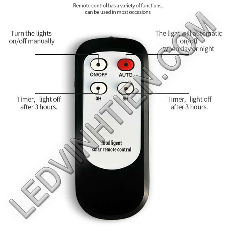 Remote đèn pha năng lượng mặt trời Jindian 60W.