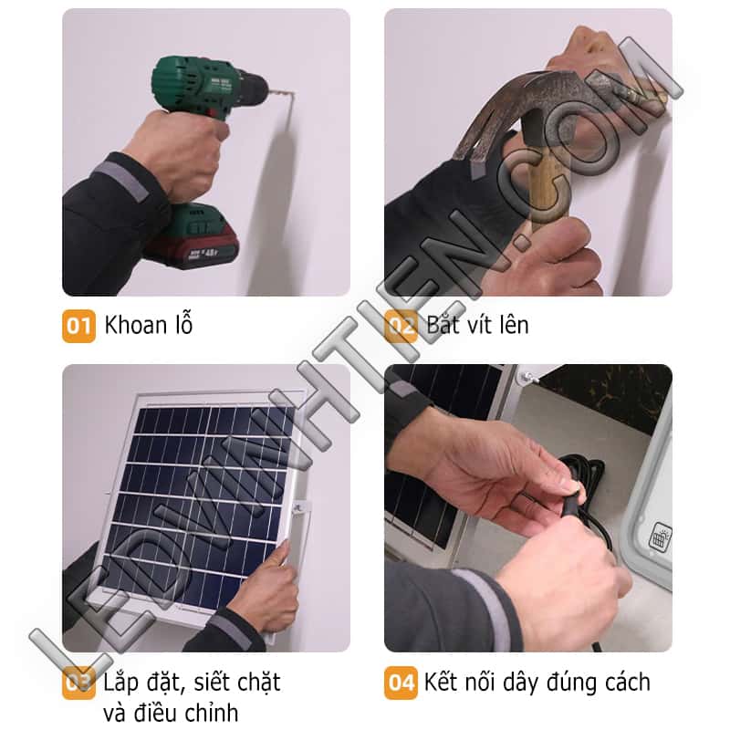 Đèn led pha 400W năng lượng mặt trời loại tốt