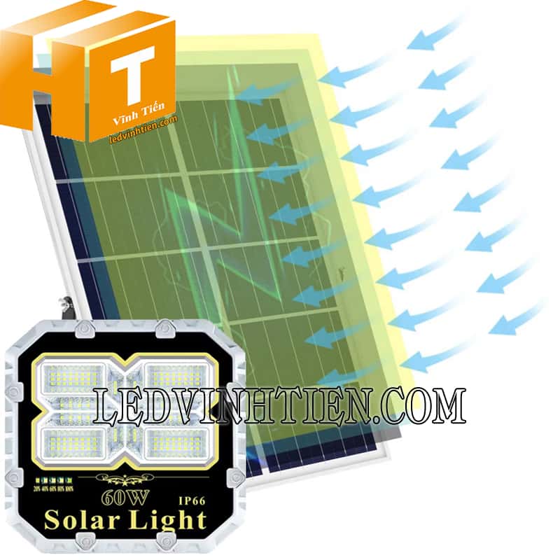 Đèn pha led năng lượng mặt trời 60W
