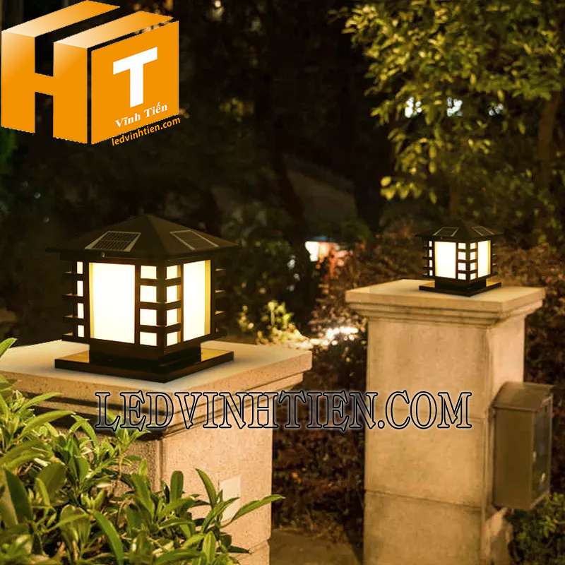 ứng dụng đèn trụ cổng năng lượng mặt trời 3W tại Vĩnh Tiến