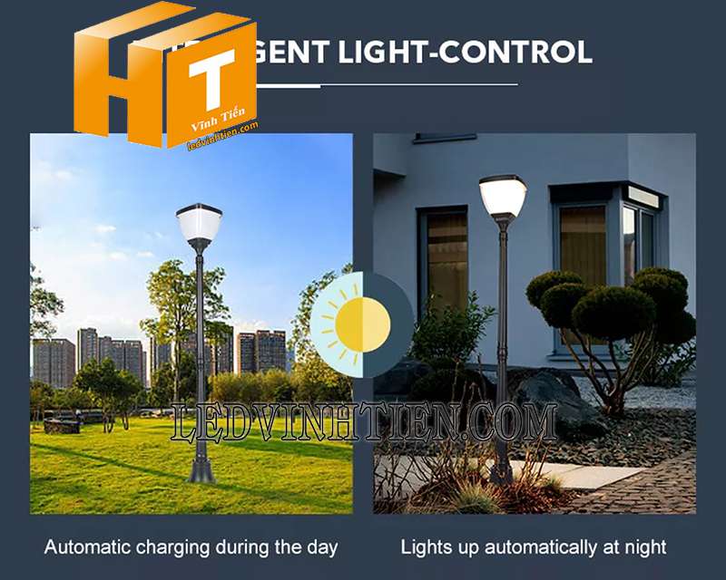 ứng dụng đèn sân vườn năng lượng mặt trời TY03 loại tốt
