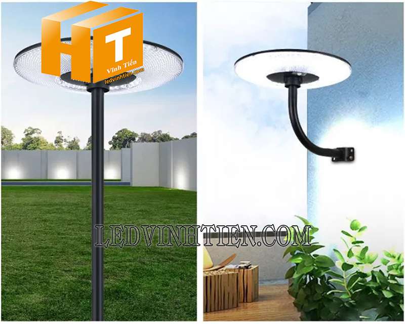 ứng dụng đèn sân vườn năng lượng mặt trời UFO 600W loại tốt