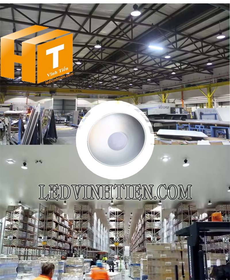 Đèn led nhà xưởng 100W E27 chiếu sáng nhà máy, sân vận động, tầng hầm, nhà kho