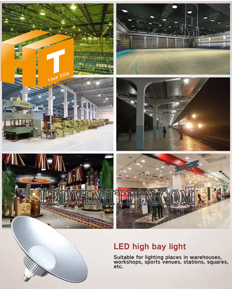 Đèn LED Nhà xưởng High Bay 70W loại tốt, giá rẻ, siêu sáng dùng chiếu sáng các trạm dừng xe, nhà xưởng, kho hàng