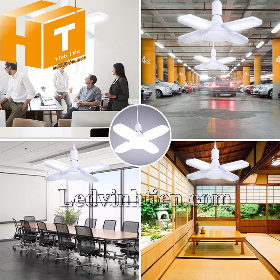 Đèn led cánh quạt 100W dùng chiếu sáng văn phòng gara