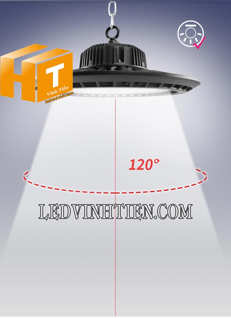 Góc chiếu của đèn led nhà xưởng UFO