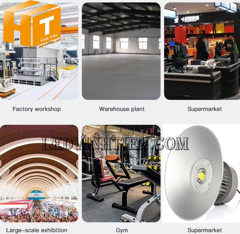Đèn chiếu sáng nhà xưởng chiếu sáng trung tâm thương mại