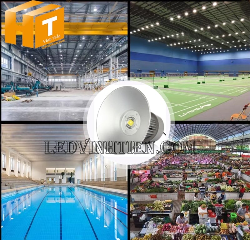 Đèn led treo nhà xưởng chiếu sáng khu thể thao