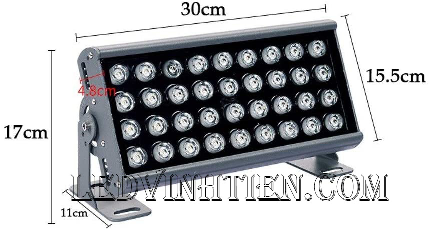 Đèn pha led hạt 36W, đèn pha led nhiều mắt led nhỏ 36W loại tốt, giá rẻ, chất lượng, chính hãng ledvinhtien.com dùng chiếu sáng ngoài trời, Chiếu sáng đường, hầm, sân vận động, công viên, nhà máy, sân vườn, quảng trường, quán cà phê, chiếu gốc cây