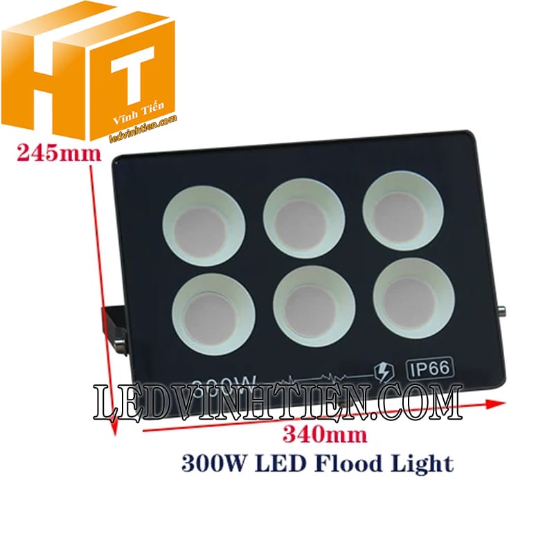 Đèn pha led đổi màu công suất 300w