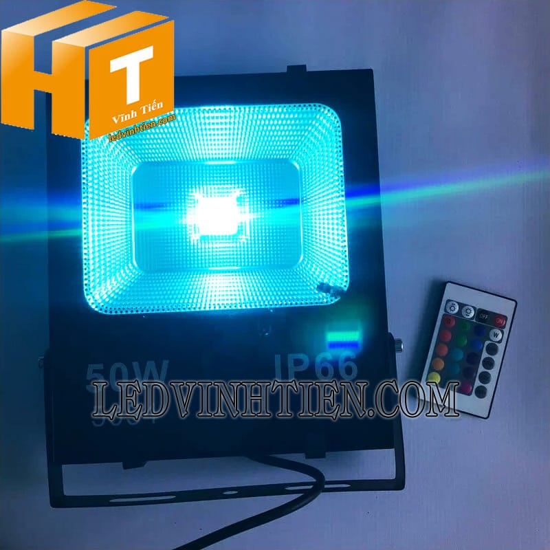 Đèn pha led 50W đổi màu giá rẻ