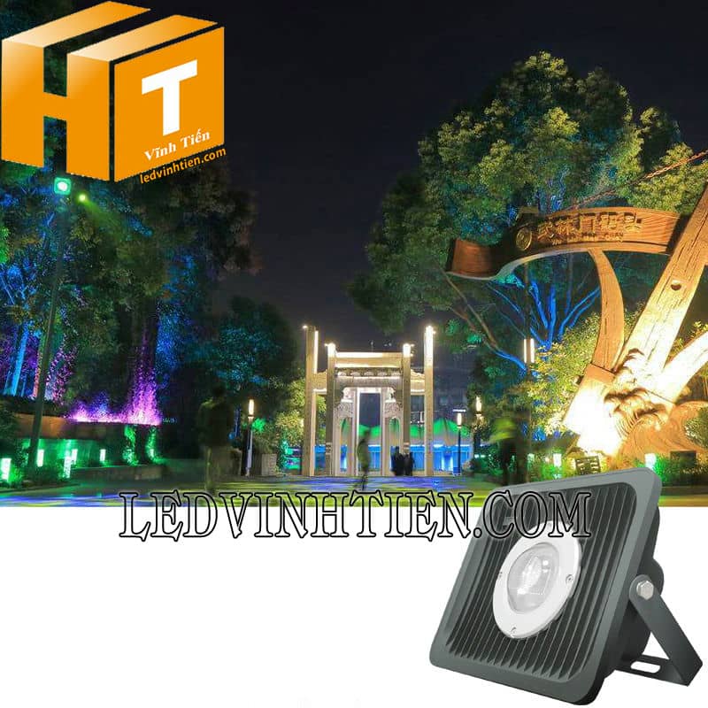 Đèn led pha đổi màu 50w siêu sáng