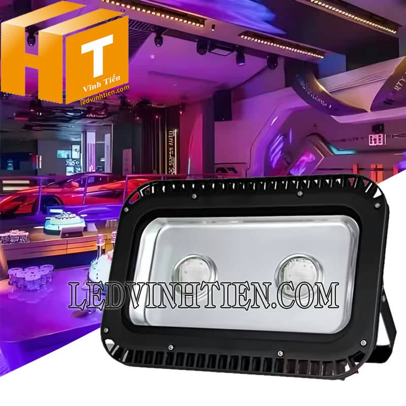 Đèn led pha kính lồi 100W đổi màu