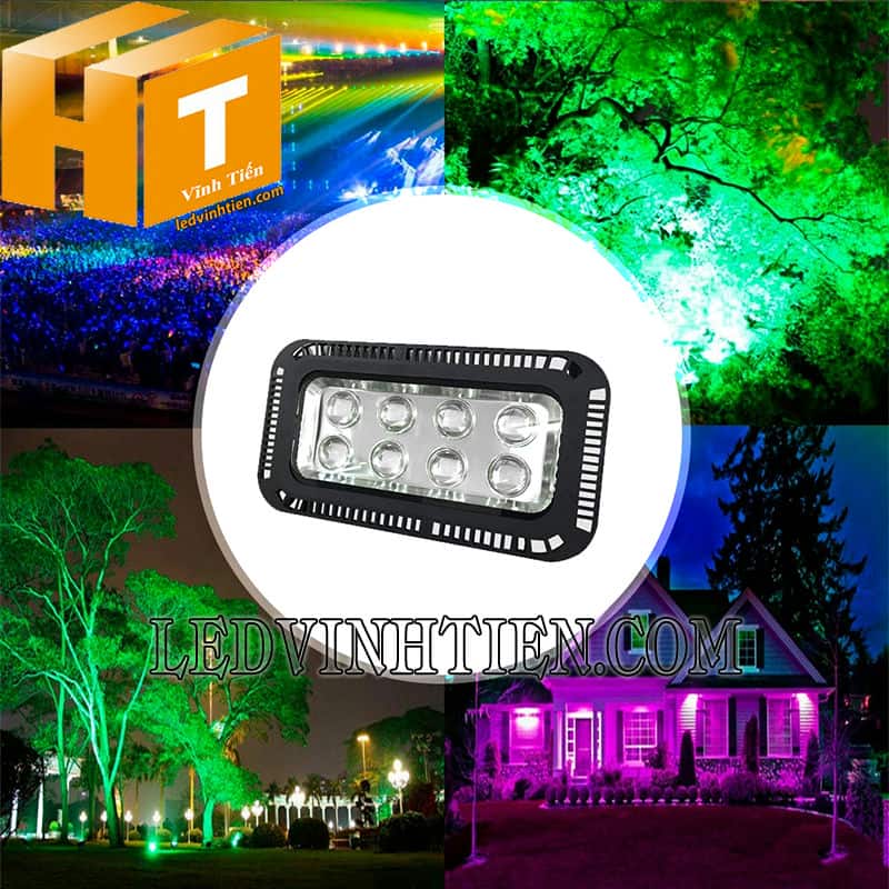 Đèn led pha cầu lồi 400W RGB