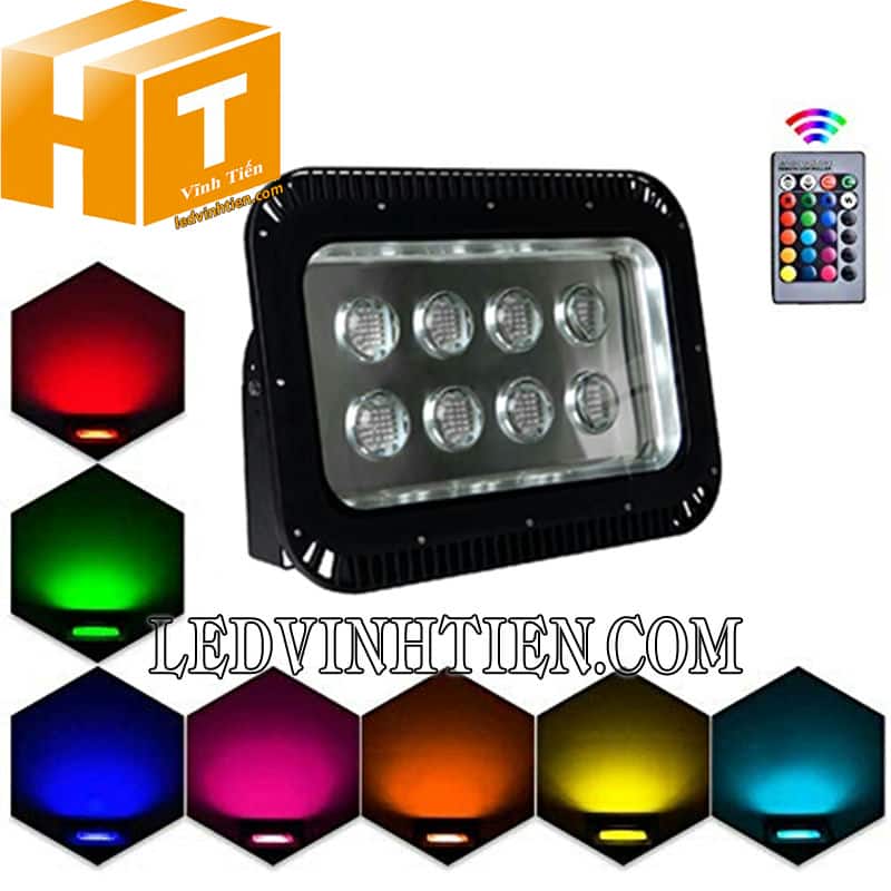 Đèn pha led cầu lồi đổi màu điều khiển remote