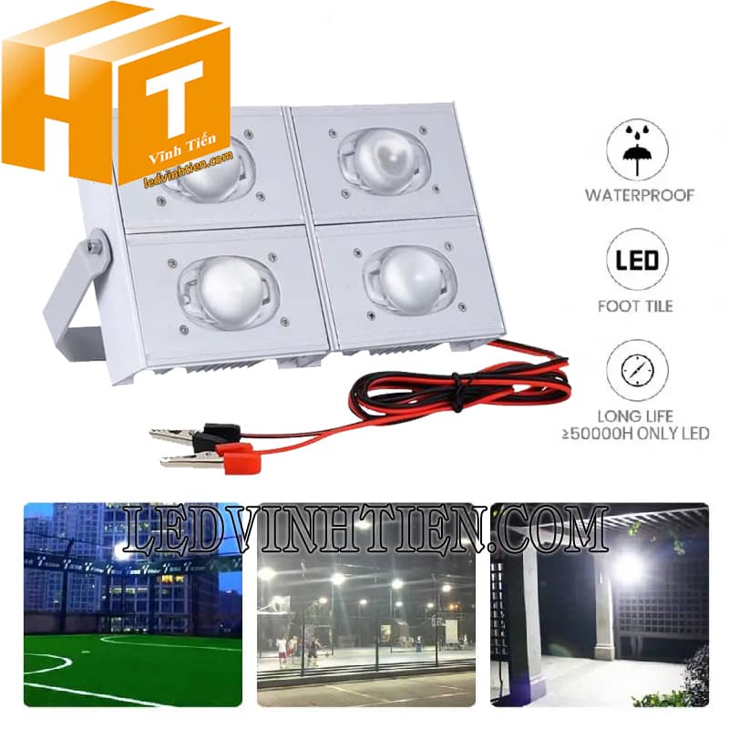 Đèn led pha kẹp ắc quy